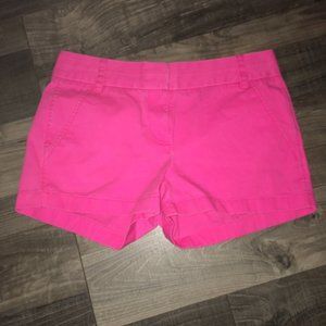 J Crew Neon Pink Chino Shorts size 2